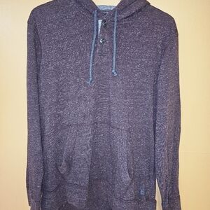 American Eagle Outfitters Men's Heathered Maroon Hoodie
